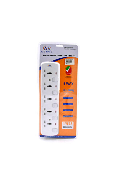 AK مقبس تمديد خماسي المنافذ 605B-5Mtr