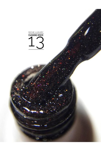 OEM Ojă semipermanentă, 10 ml, RICHE Luxury Flashing Disco Nr. 13