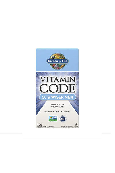 GARDEN OF LIFE 50 & Wiser Men Vitamin Code Мултивитамин от цели храни 120 кап...
