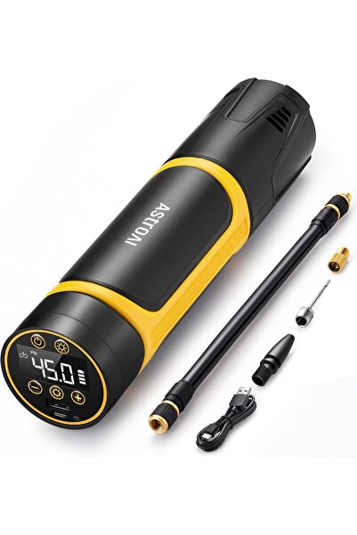 AstroAI Electric Bike Pump Presta Valve And Schrader 150 PSI, Cordless Tyre I...