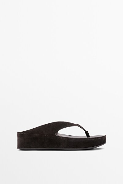 Massimo Dutti Deri platform sandalet
