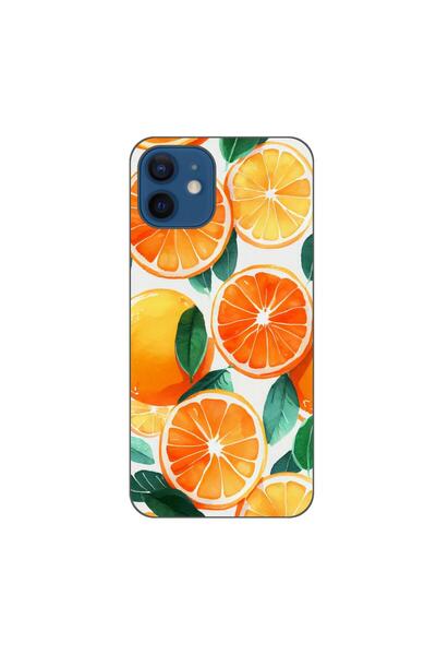 OEM Husa compatibila cu Apple iPhone 12 Silicon Gel Tpu Model Oranges