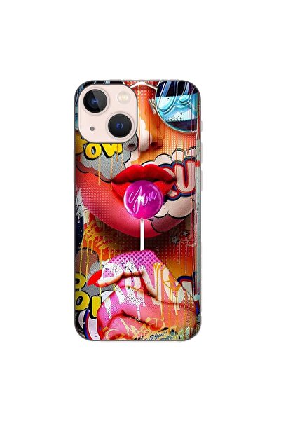 OEM Husa compatibila cu Apple iPhone 13 Mini Silicon Gel Tpu Model Pop Art Lo...