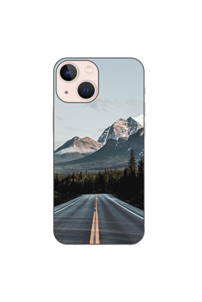 OEM Husa compatibila cu Apple iPhone 13 Mini Silicon Gel Tpu Model Mountain Road