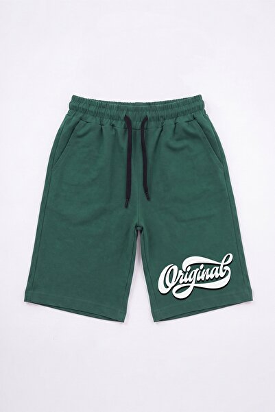 YA KO KİDS 3-Piece Colorful Summer Print Detailed Boys' Capri Pants with Elastic Waist and Double Pockets