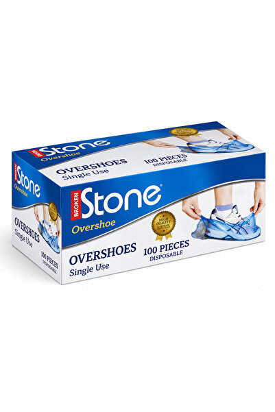 Stone Disposable Non-Slip Shoe Covers – Pack of 100 (50 Pairs) |   Waterproof...