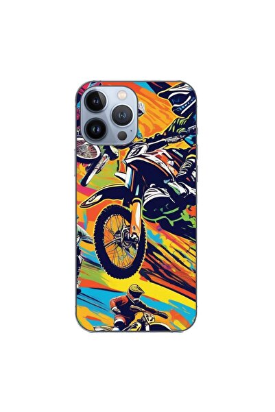 OEM Husa compatibila cu Apple iPhone 13 Pro Max Silicon Gel Tpu Model Motocro...