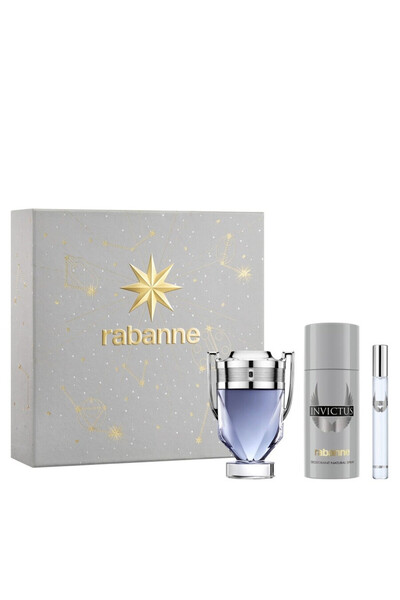 Paco Rabanne Комплект Paco Rabanne: Invictus, Eau De Toilette, за мъже, 100 m...