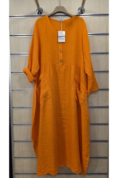Park Moda Rochie din in italiană, croială Robadan
