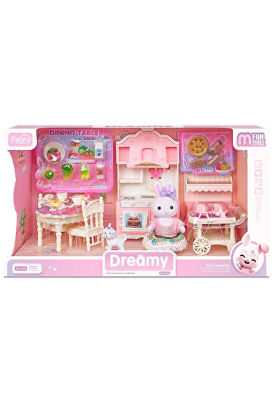 Feyza Oyuncak Bay Dreamy Kız Çocuk Oyuncak Mutfak Seti 1 Tavşan 1 Hayvan Figü...