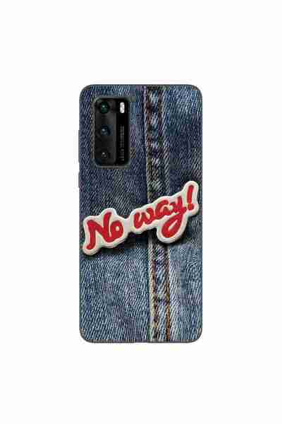 OEM Θήκη συμβατή με Huawei P40 Σιλικόνης Gel TPU Μοντέλο No Way Jeans