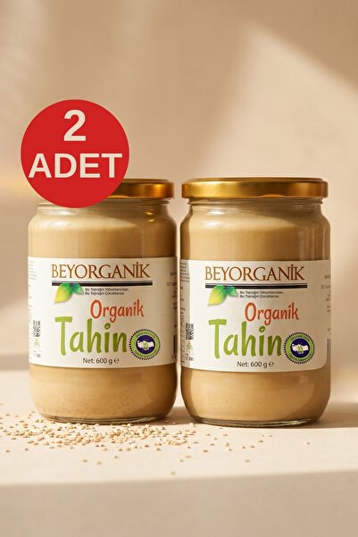 BEYORGANİK ORGANİK Tahin 600gr 2'li (SALMONELLA ve PESTİSİT ANALİZLİ)