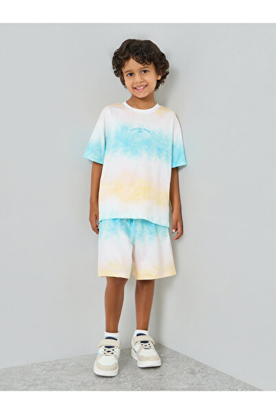 Styli Boys Tie-Dye Print Oversized T-Shirt and Shorts Set