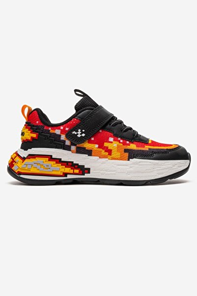 pepino Children's Filet Sports Shoes Fy26-2216 Black Red Yellow