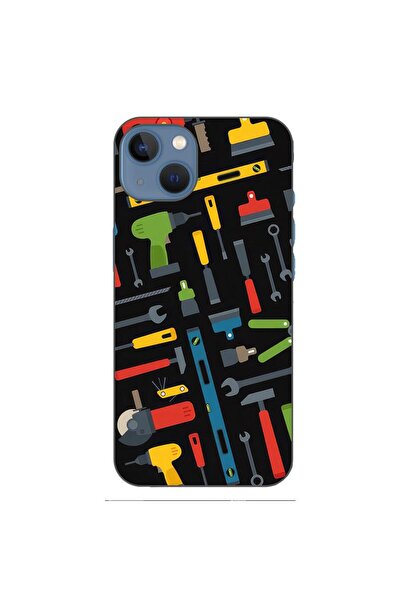 OEM Θήκη συμβατή με Apple iPhone 13 από σιλικόνη gel TPU με σχέδιο εργαλείων