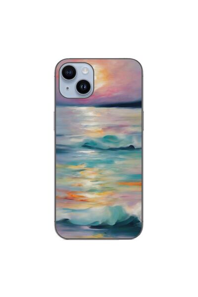 OEM Θήκη συμβατή με Apple iPhone 14 Plus από σιλικόνη gel TPU με σχέδιο ακουα...
