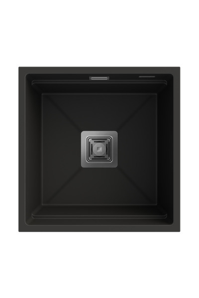 Granitan EPIR 44 Black Granite Sink, 440x450mm, with siphon included