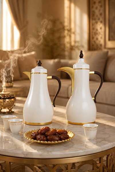 Generic White and Gold Tramss Set with Luxury Walnut Wood Handles with a Capa...