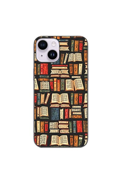 OEM Husa compatibila cu Apple iPhone 14 Silicon Gel Tpu Model Books Pattern