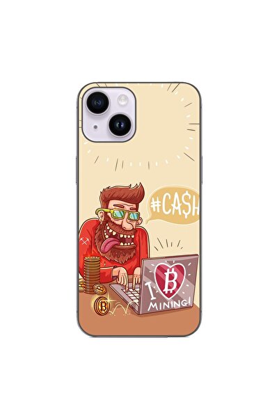 OEM Husa compatibila cu Apple iPhone 14 Silicon Gel Tpu Model BTC Mining