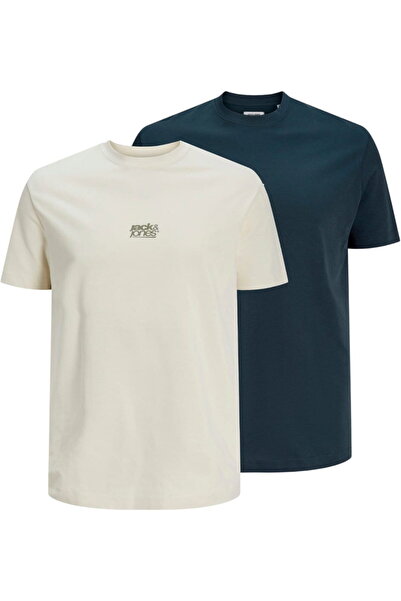 Jack & Jones JACK &JONES Tricou cu imprimeu pe spate Breeze, pachet de 2 bucă...