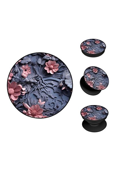 Sonique Pop Holder 3D Flower Series Ροζ 02