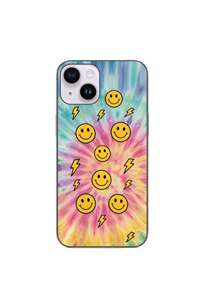 OEM Case compatible with Apple iPhone 14 Silicone Gel Tpu Pattern Retro Smile...
