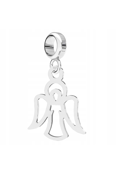 Larezo Charm, Model Inimă Ajurată, Inimă, Inaltime 14mm, Culoare Argintiu Ant...