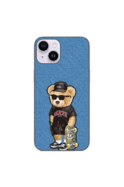 OEM Husa compatibila cu Apple iPhone 15 Silicon Gel Tpu Model Bear Skate Fashion