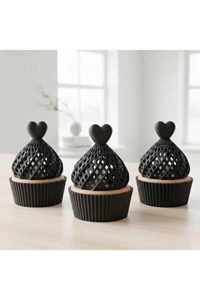 OEM Decorative Electric Candle Holder Muffin Type with Heart Element - Black ...