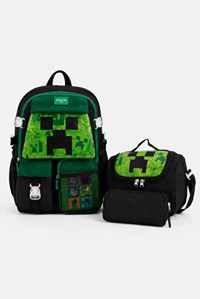 Mori School Bag Kawaii Kore Tarzı Okul Çantası 3'lü Set ( Folyolu Beslenme + ...