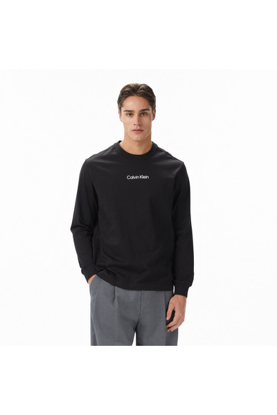Calvin Klein Ανδρικό μπλουζάκι κανονικής εφαρμογής, 100% βαμβακερό, με στρογγ...