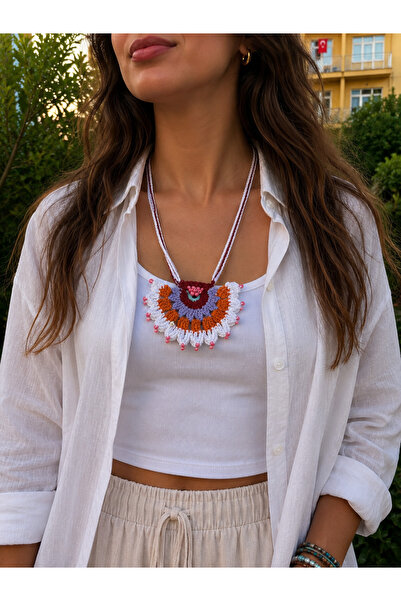LİA CLİPS CO Bohemian Style Handmade Design Accessory Necklace