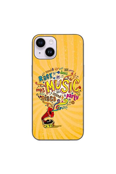 OEM Θήκη συμβατή με Apple iPhone 15 από σιλικόνη gel TPU με σχέδιο μουσικής σ...