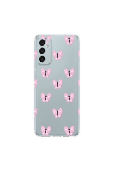PPKin Samsung Galaxy M23 Compatible Butterfly 2 Design Transparent Case