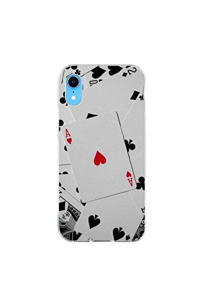 OEM Case compatible with Apple iPhone XR Silicone Gel Tpu Poker Cards Pattern