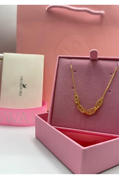 Generic Rose Gold Beaded Necklace with a Rose Pendant and Pearls