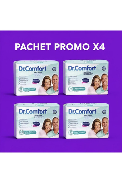 Dr.Comfort Pachet Promo Scutece Adulți cu Prindere Laterală Dr. Comfort L (4x...