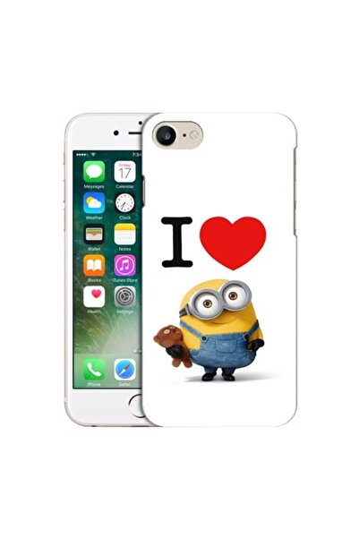OEM Husa compatibila cu Apple iPhone 7 Silicon Gel Tpu Model I Love Minions