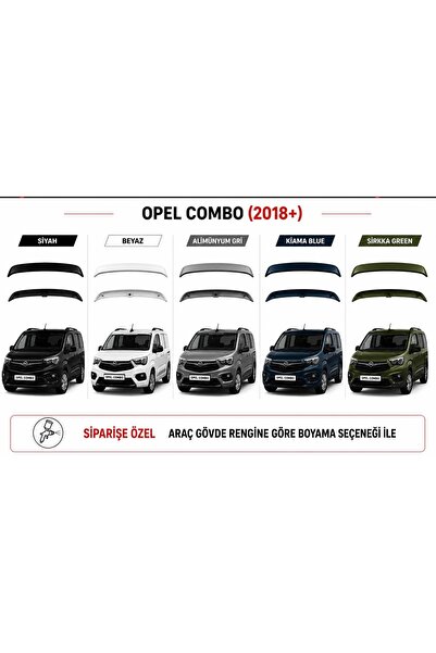 OPEL COMBO 2018+ ABS PLASTİK MAVİ (KİAMA BLUE) SPOİLER