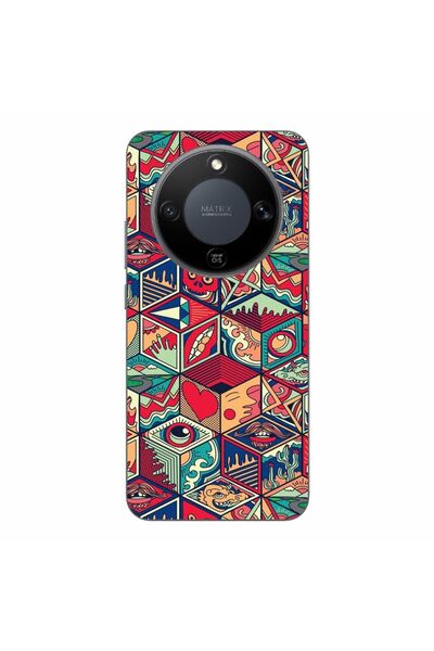 OEM Husa compatibila cu Honor Magic8 Lite Silicon Gel Tpu Model Pop Art Geome...