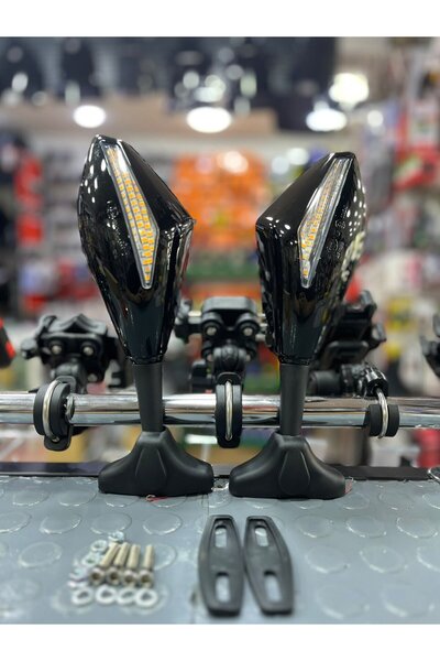 EAYMOTO Rks R250 -Cbr-Pulsar Rs Uygun Racing Cbr Model Kayar Sinyalli Ayna Se...