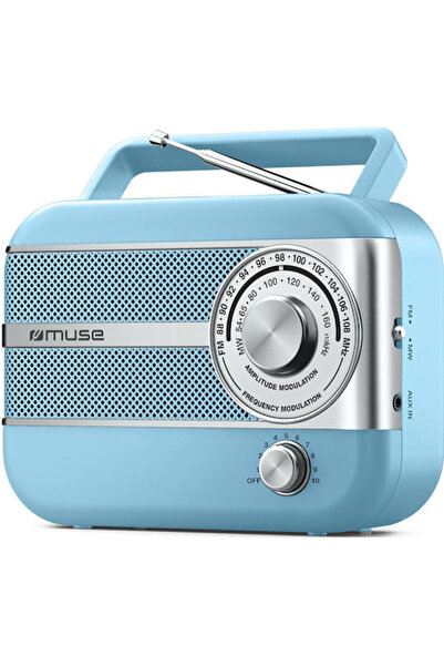 Muse.Co Muse M-056 Ρετρό Επιτραπέζιο Ραδιόφωνο Ηλεκτρικό Μπλε
