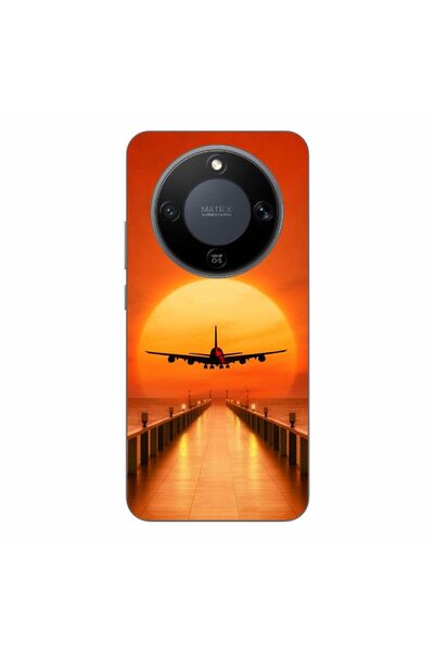OEM Husa compatibila cu Honor Magic8 Lite Silicon Gel Tpu Model Airplane Sunset