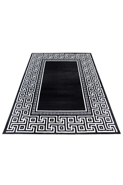 AYYILDIZ Covor modern, Parma Clasic, 80 x 150 cm, Negru, Polipropilen, Oeko T...