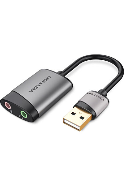 Vention Εξωτερική Κάρτα Ήχου USB Γκρι (CDKHB)