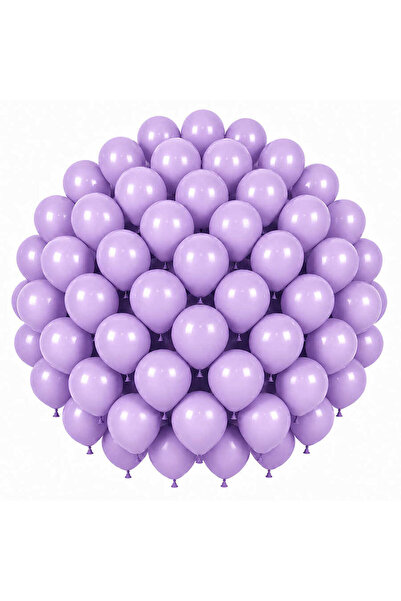 BeySüS Lilac Color Latex Macaron Balloons (30 cm) - 50 Pieces