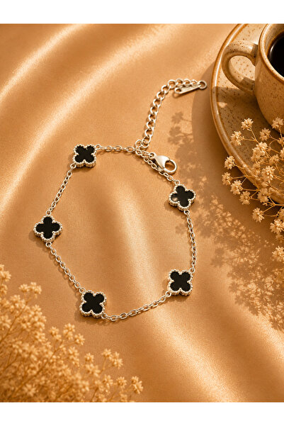 JAMMY JEWERLY Yonca Detaylı Çelik Bileklik