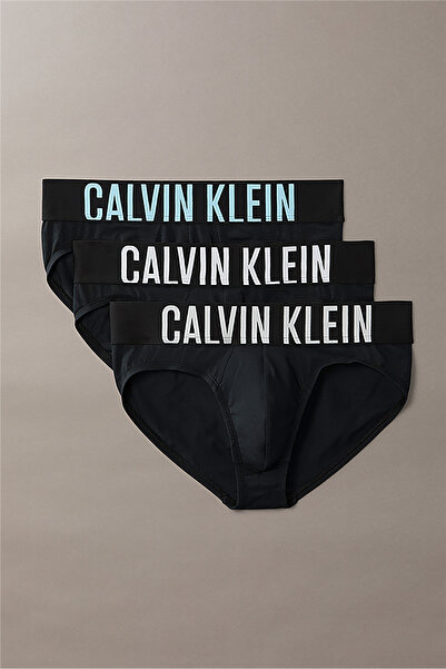Calvin Klein Hip Brief 3Pk Erkek 3lü Boxer Mavi