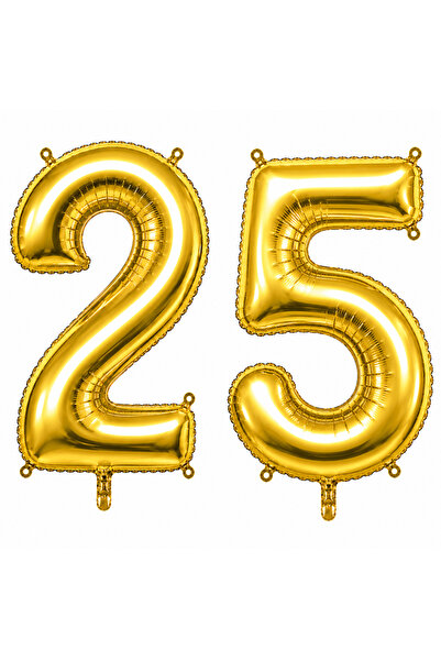 BeySüS 25 Foil Balloons Gold Color (100 cm)